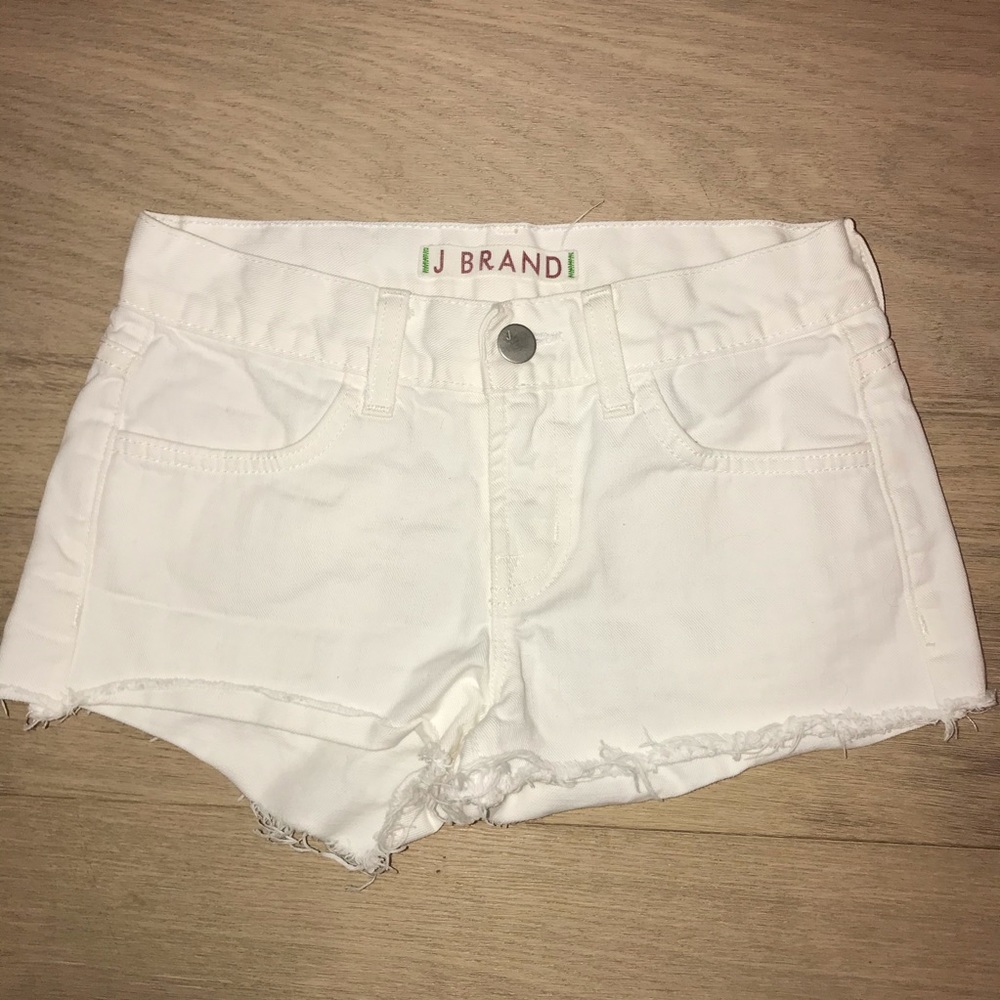 J Brand Girls Cutoff Denim Shorts White 10